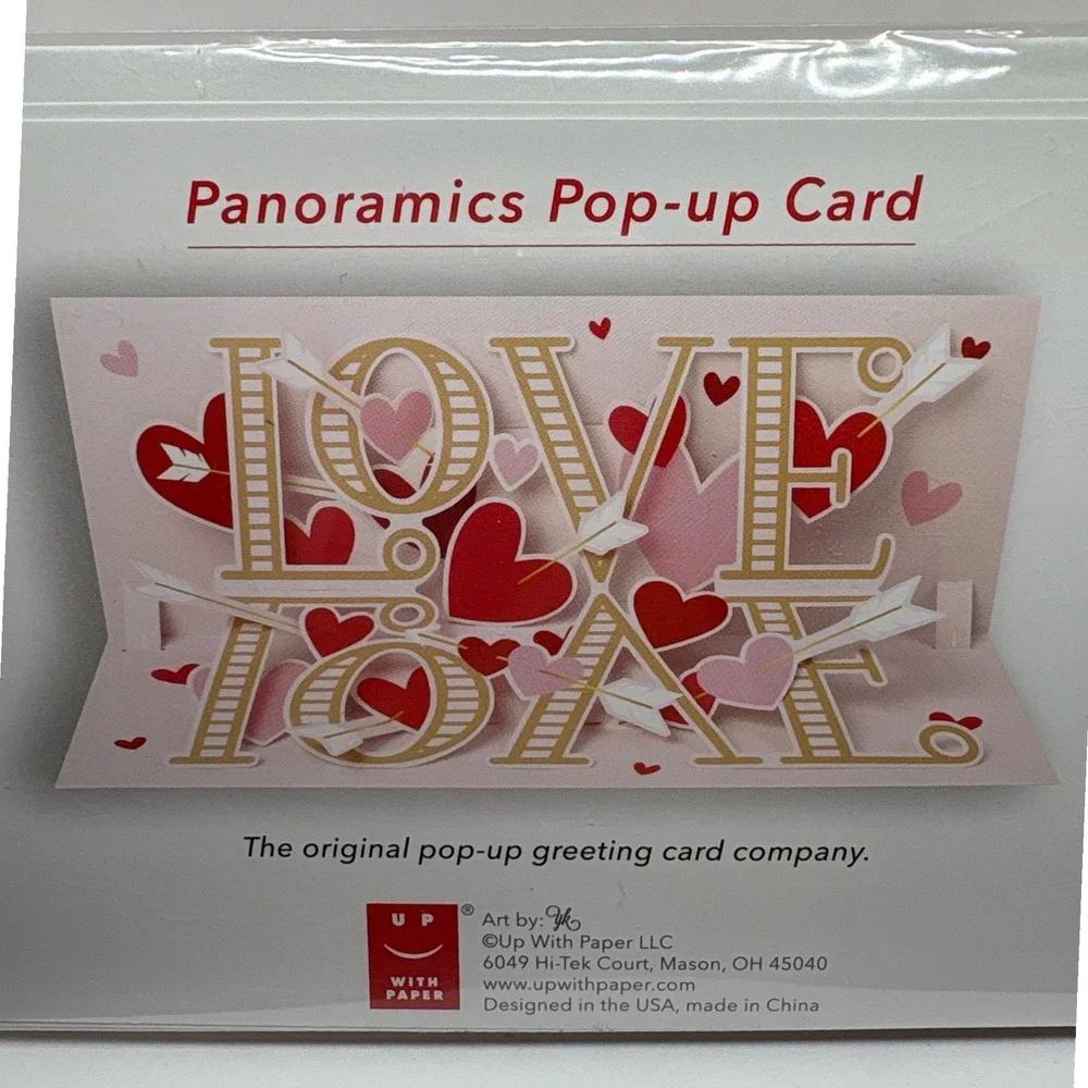 2 Valentines Day Love‎ Anniversary Up With Paper Panorographics Pop Up Cards